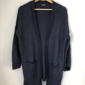 TOPSHOP Navy Oversized Cardigan